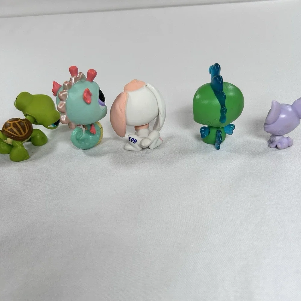 Littlest Pet Shop Lot Of 6 Turtle Frog Bunny